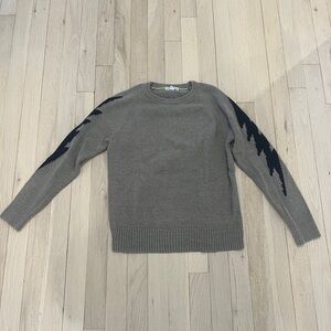 Rockets of Awesome Gray Lighting Bolt Cotton Sweater Boys Size 10/12